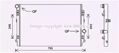 AVA QUALITY COOLING vw2398 -  Радиатор, охлаждение двигателя
